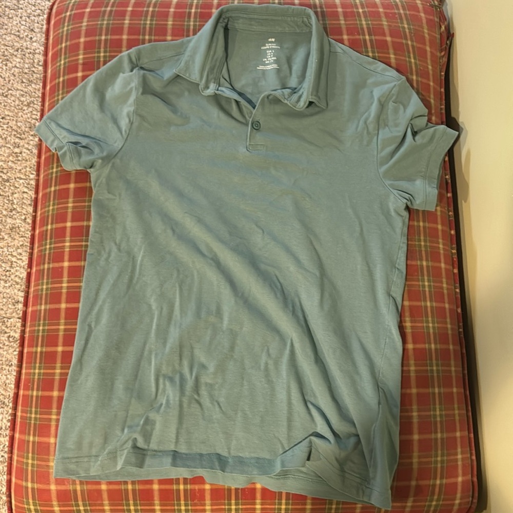 H&M men’s green polo size small